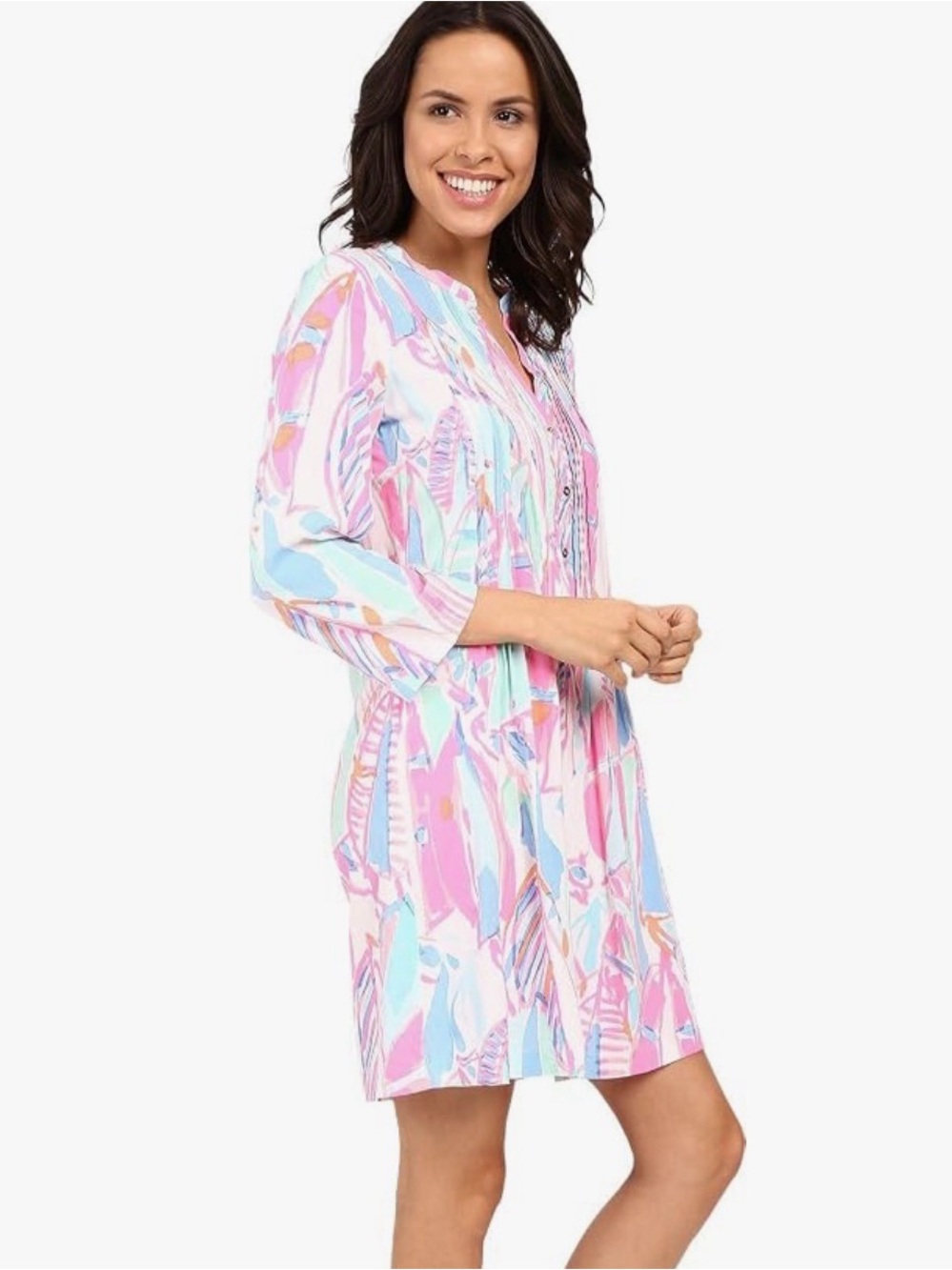 Lilly Pulitzer Sarasota Tunic Dress XS “Out to Sea” Costal Abstract Lightweight - Picture 2 of 9